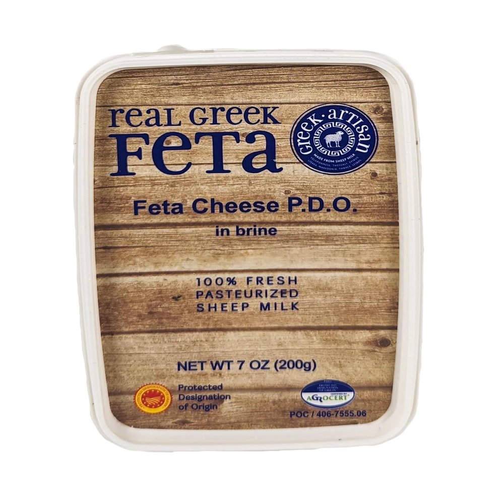 Greek Feta Cheese In Brine - 7 oz Pack of 4