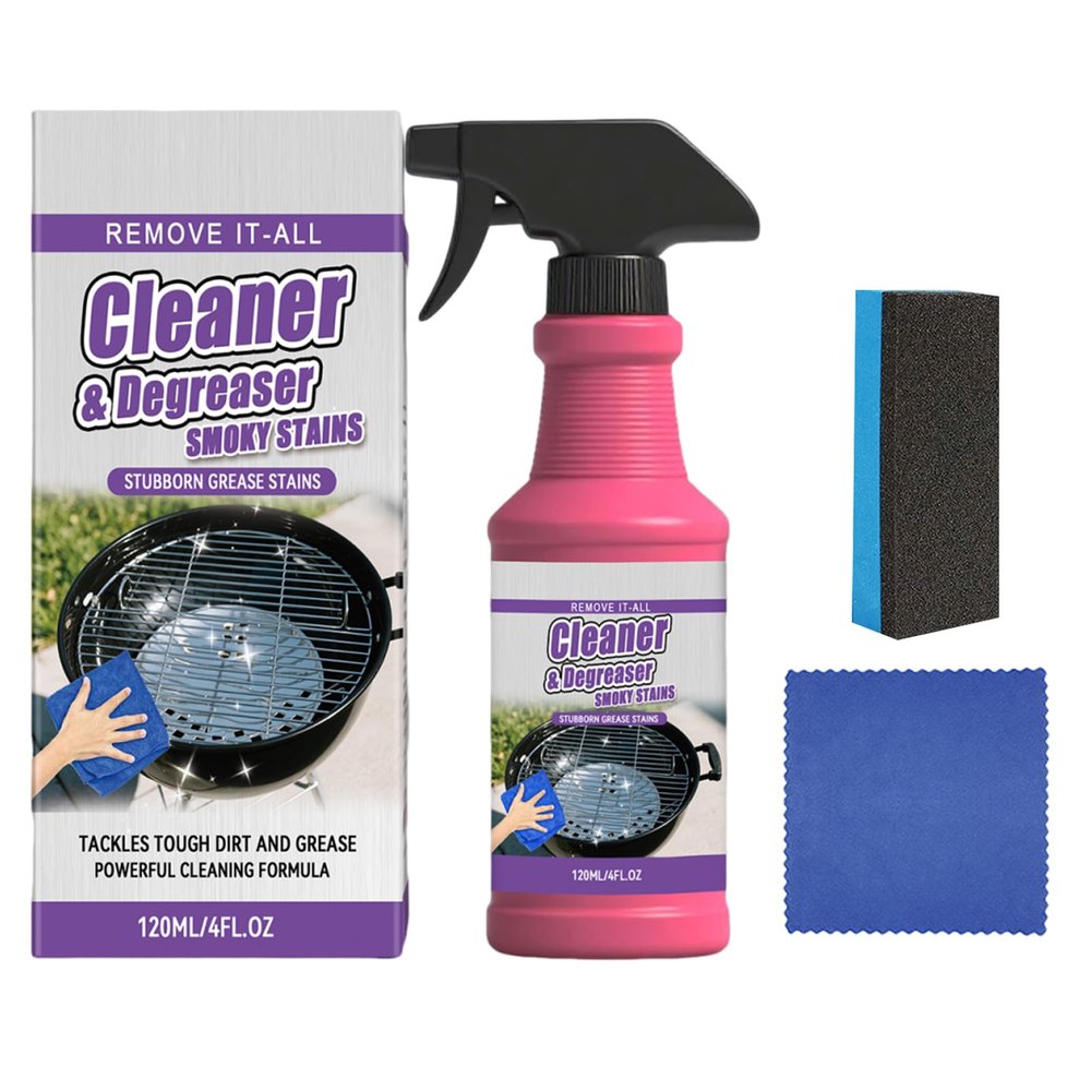 120ml Fast-Acting Grill Degreasing Spray Powerful Grill Stove Cleaning