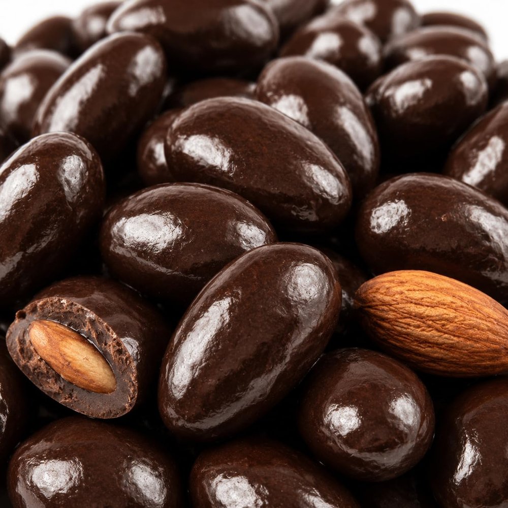 Smarty Stop Premium Chocolate Almonds, Roasted Almonds Covered in Rich Chocolate, Everyday Snack, Resealable Freshness Bag (1 Pound (Pack of 1), Dark Chocolate Almond)