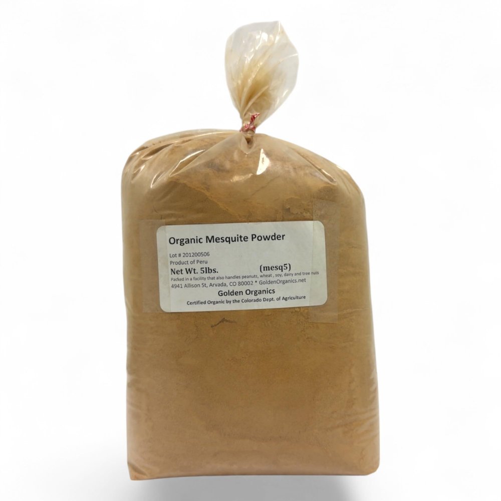 Golden Organics Mesquite Powder, Organic Flavor, Fine Texture, 5 Lbs, Ideal for Baking and Cooking, Perfect for Chefs and Culinary Professionals