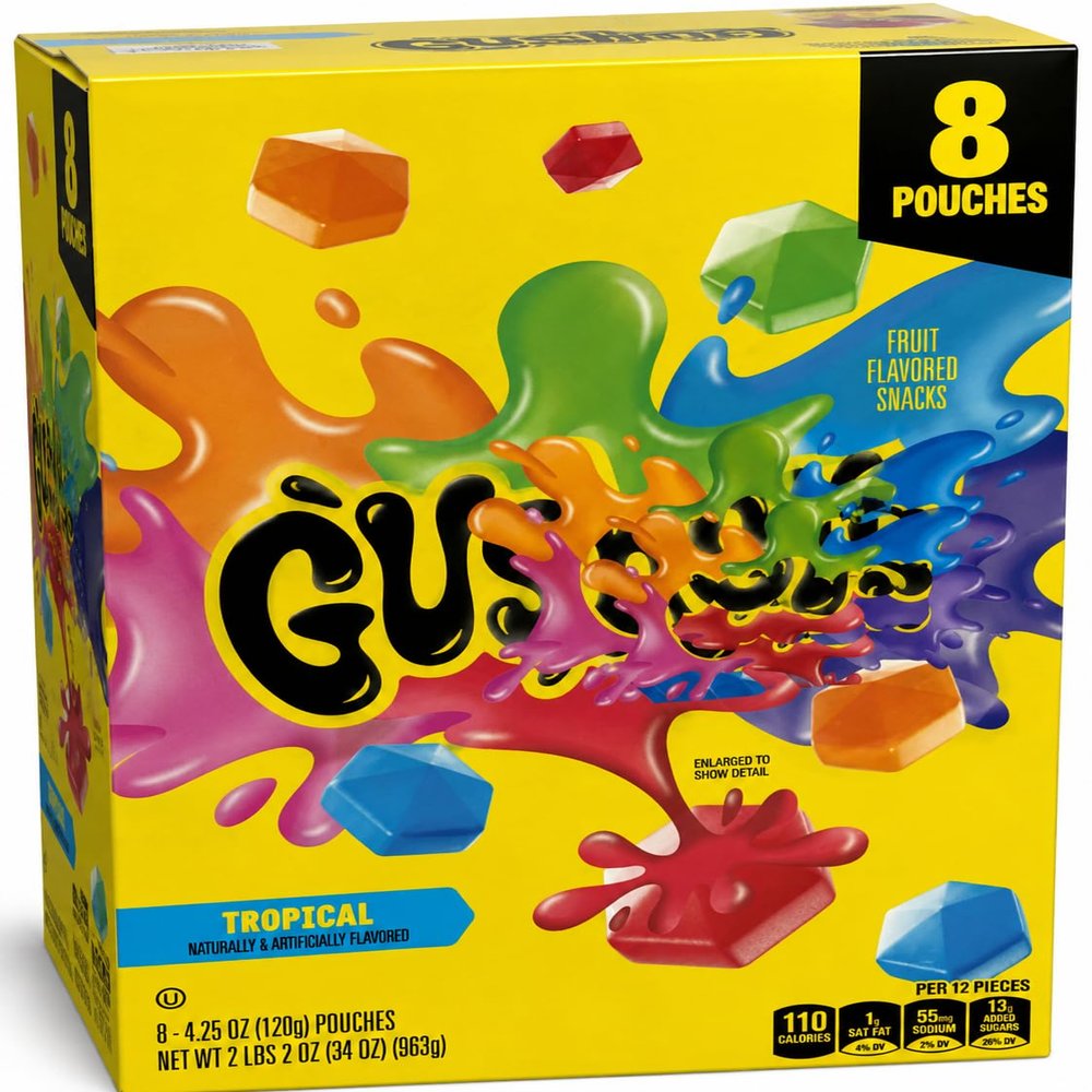 Gusher's Tropical Fruit Flavors, 4.25 oz, 8 pouches