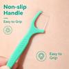 Fipnym 200 Pcs Silicone Flossing Picks for Teeth, Soft Interdental Toothpicks for Adults, Children & Braces, Flexible Dental Floss Sticks for Gentle Cleaning Green Home Essentials view 3