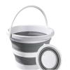 Foldable Water Bucket for Outdoor Use, Gray view 1