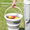 Foldable Water Bucket for Outdoor Use, Gray view 4