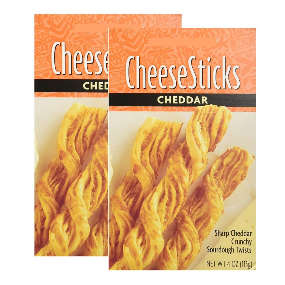 Trader Cheddar Sourdough Cheese Sticks Twists 4 oz (113g) - TWO PACK