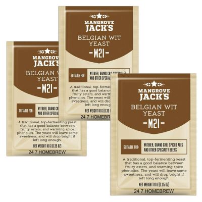 3X Mangrove Jack's Craft Series Yeast M21 Belgian Wit (10g)