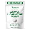 Purisure Acetyl L-Carnitine Powder, 250g, ALCAR Powder, Amino Acid Supplement, Acetyl L-Carnitine Supplement for Better Cognitive Performance and Muscular Endurance, Gluten Free, Non-GMO, 500 Servings view 1