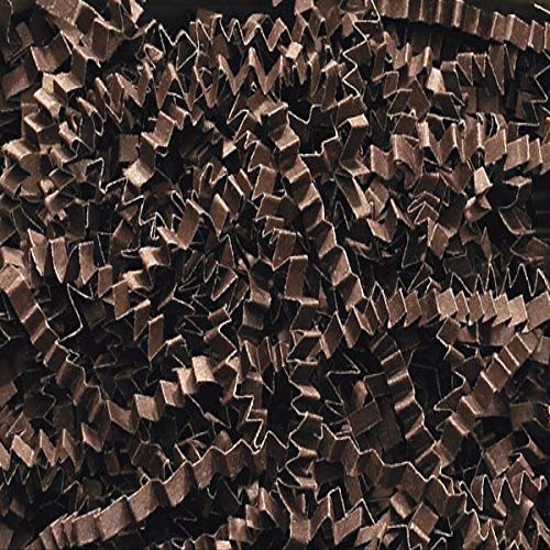 Chocolate Crinkle Cut Paper Shred 8 oz Bag ~ Spring-fill Shred (Ten 8 oz. Packs) - WRAPS-ZF08CH
