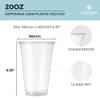 [1000 COUNT]HAKOWARE by Harvest Pack 20 oz Ultra Clear Disposable Plastic Cold Cups for Wedding & Party, Plastic Cocktail Cup, Disposable Clear Cups for Iced Coffee & Cold Beverage view 2