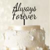 Always & Forever Custom Wedding Cake Topper Personalized Glitter Purple Cake Topper Color Option Available 6"-7" Inches Wide view 3