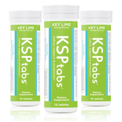 KSPtabs Key Lime All Natural Hydration Health Supplement, 3 Pack
