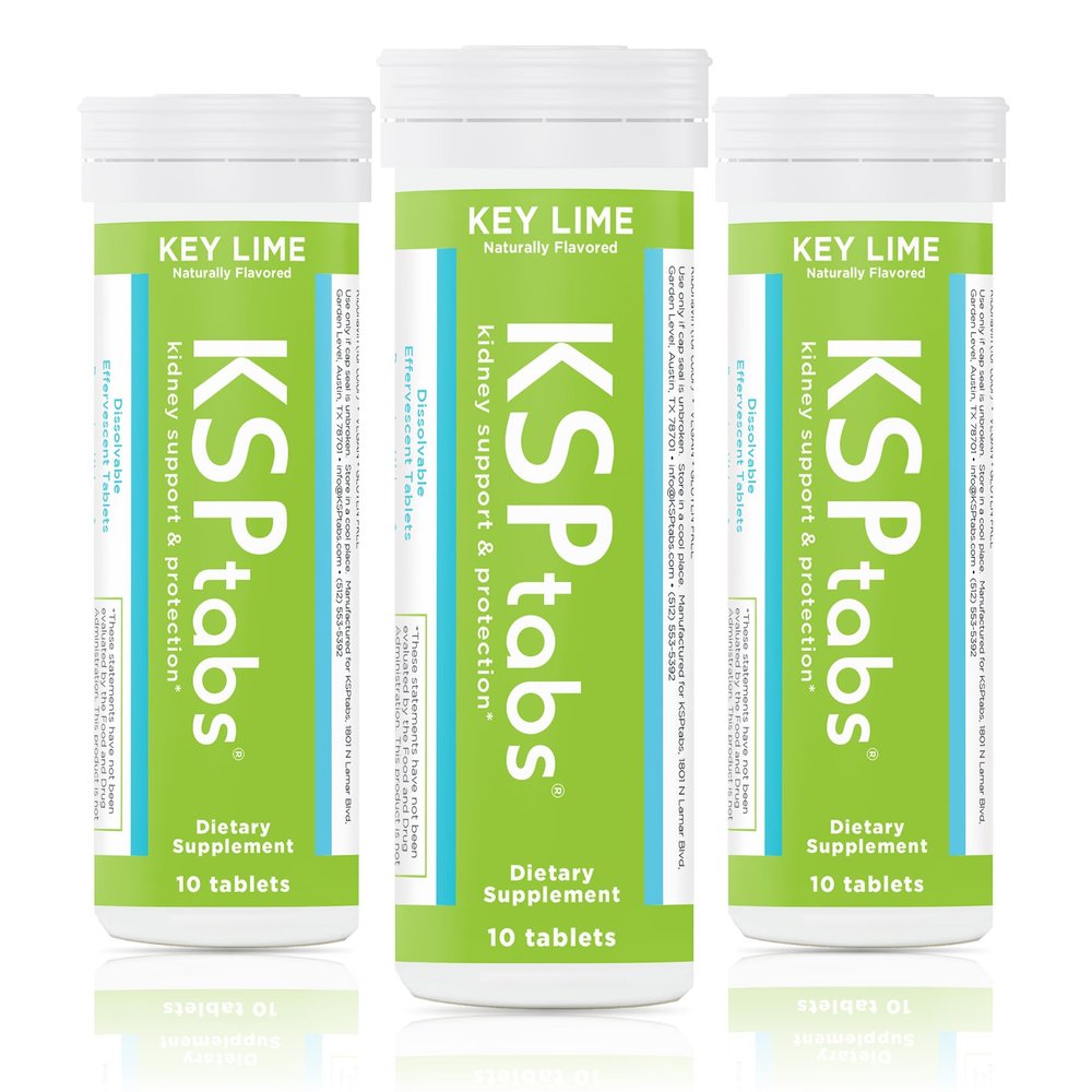 KSPtabs Key Lime All Natural Hydration Health Supplement, 3 Pack