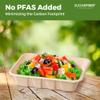 [100 SET]Harvest Pack 32 oz PFAS FREE Disposable Food Trays with Dome Lids, Compostable Food Container Bagasse Serving Trays, Rectangle, Made from Sugarcane Eco-Friendly Plant Fibers view 4
