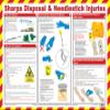 Safety First Aid Laminated Sharps Disposal and Needle Stick Injuries Poster view 1