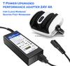 T POWER 24V Charger for Cloud Massage 9486098094 Shiatsu Foot Massager Deep Kneading Machine with Heat Therapy XH2400-2500 XH24002500 Ac Dc Adapter Power Supply Cord view 4