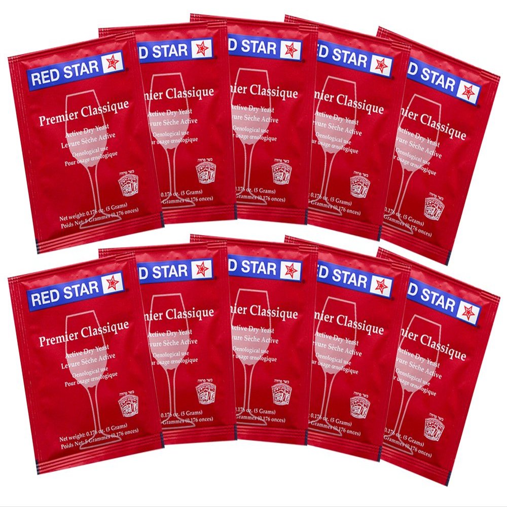 Red Star Premier Classique Wine Yeast, 5g - 10-Pack