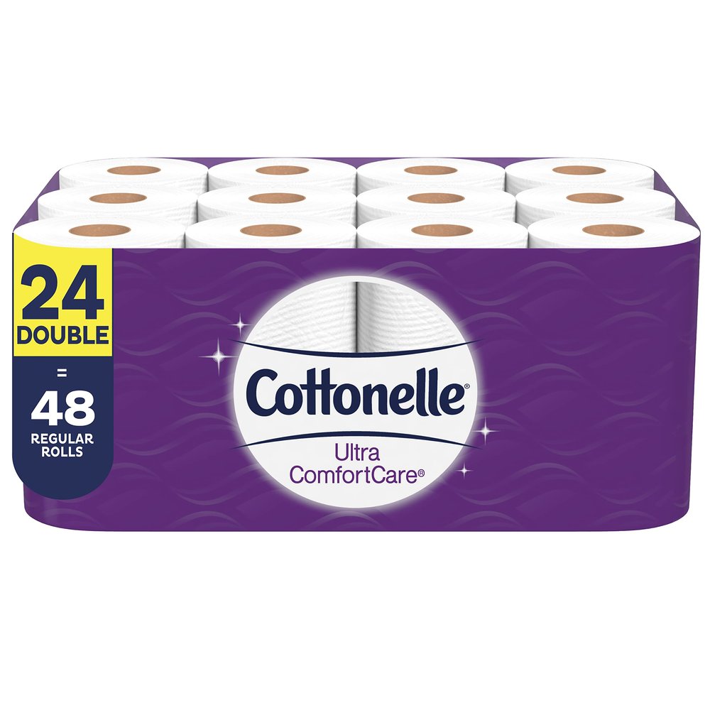 Cottonelle Ultra ComfortCare Soft Toilet Paper, 24 Double Rolls, Bath Tissue