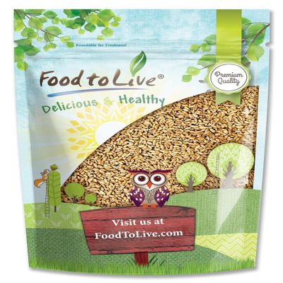 Food to Live Hard Red Wheat Berries, 4 Pounds  Sprouting for Wheatgrass, Kosher, Raw, Vegan, Bulk