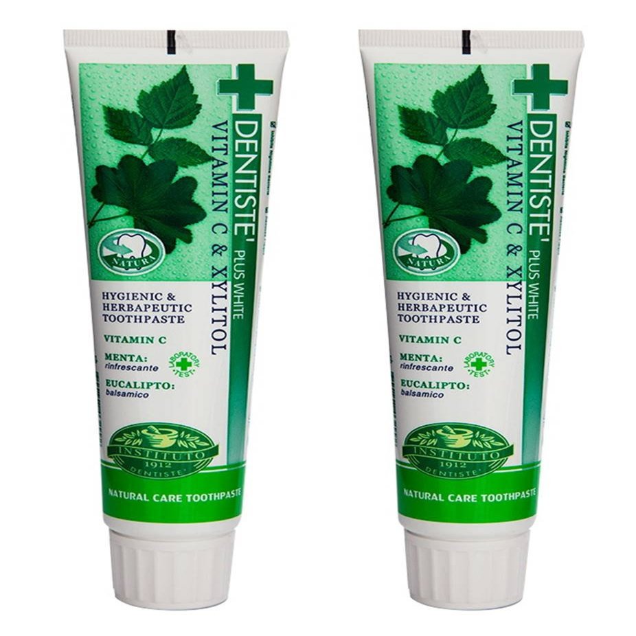 Dentiste 2x160 G. New Plus White Vitamin C & Xyitol Gum Toothpaste Made in Thailand