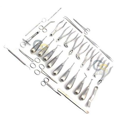 G.S 32 PCS Oral Dental Extraction EXTRACTING Elevators Forceps Instruments