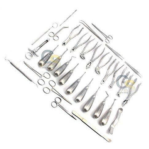 G.S 32 PCS Oral Dental Extraction EXTRACTING Elevators Forceps Instruments