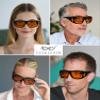 Eyekepper 100% Blue Light Reduction,Huge Fitover Anti-Blue Blocking Computer Eyeglasses with Extra Amber Lenses, Black Red view 2