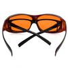 Eyekepper 100% Blue Light Reduction,Huge Fitover Anti-Blue Blocking Computer Eyeglasses with Extra Amber Lenses, Black Red view 4