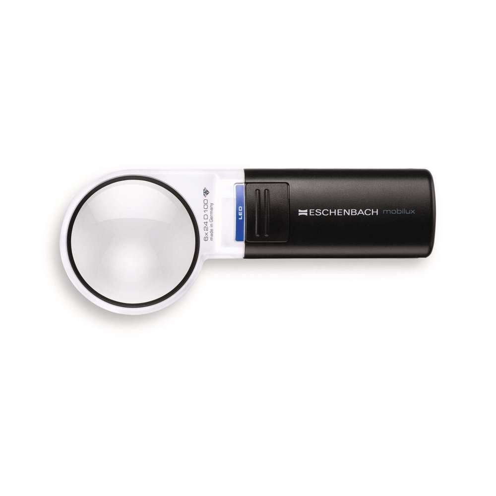 ESCHENBACH 1511-6 Handheld Magnification Magnifier with 6X Magnification LED Light