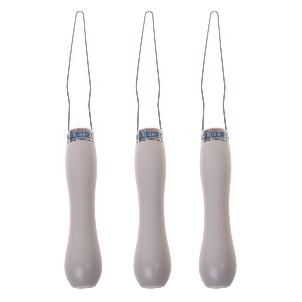 BCP Pack of 3 Grip Button Hook Helper (White Color)