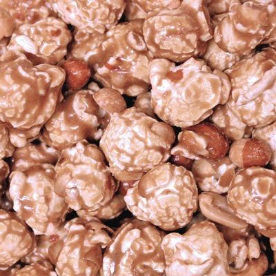 Caramel Peanut Popcorn | 3-Pack | 8 oz. | Buttery Coated with Peanut Topping | Gibbon, NE | HR Poppin' Snacks