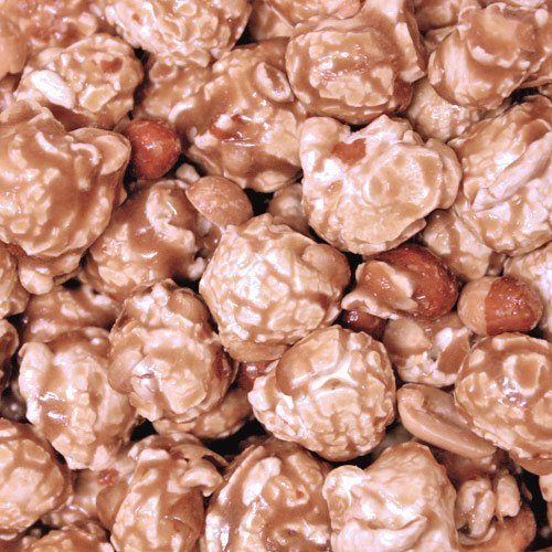 Caramel Peanut Popcorn | 3-Pack | 8 oz. | Buttery Coated with Peanut Topping | Gibbon, NE | HR Poppin' Snacks