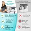 Vive Ice Machine for Knee & Shoulder After Surgery - Cold Therapy for Knee & Hip Replacement - Large Cryotherapy Pad with Quiet Pump - Flexible Cuff Unit for Ankle, Cervical, Back, Leg, ACL view 2