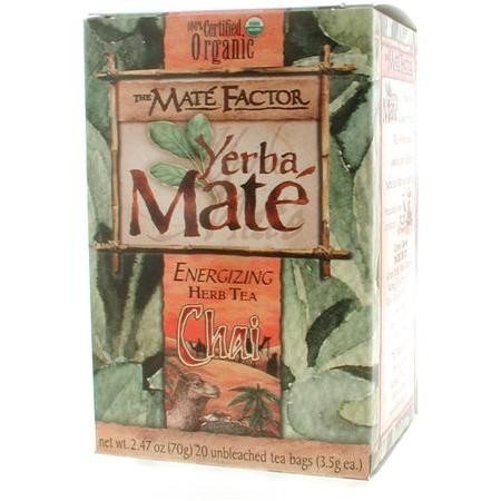 Yerba Mate - The Mate Factor Orrganic Yerba Mate, Chai, 24 ea