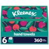 Kleenex Disposable Paper Hand Towels, 6 Boxes, 60 Tissues per Box (360 Total Tissues), Packaging May Vary view 1