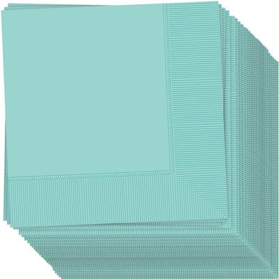 Stunning Robin's Egg Blue 2-Ply Luncheon Napkins 6.5" x 6.5" (Pack of 40) - Elegant, and Ultra-Absorbent - Ideal for Events