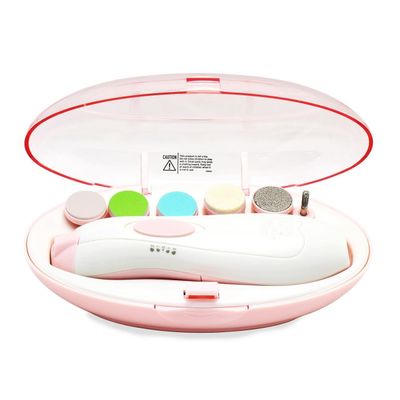 Baby Nail File,LHXbang EBaby Nail File Trimmer Electric Baby Nail Trimmer Safe baby Nail clipper File Kit with Light For Newborn Infant Toddler Kids Toes and Fingernails - Care, Polish and Trim (Pink)