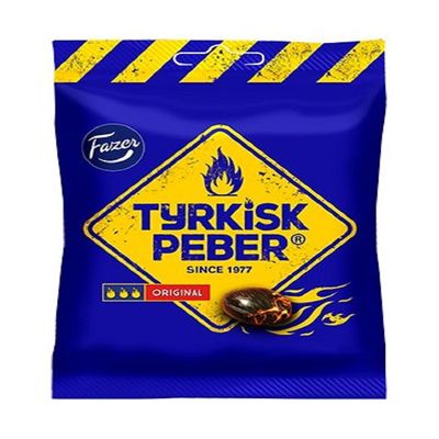 24 x 150g Fazer Tyrkisk Peber HOT & SOUR Hot Salmiak & Pepper Candy RETAIL