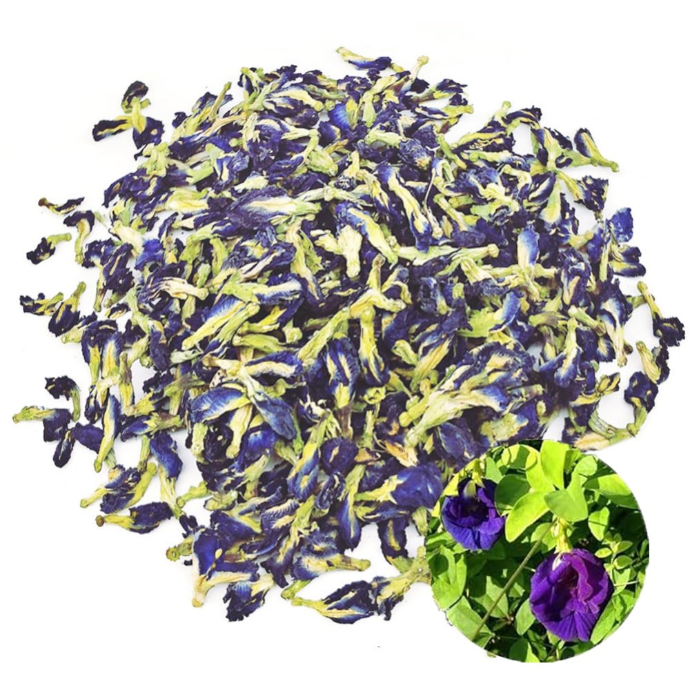 TooGet Premium Butterfly Pea Flowers: All-Natural Blue Tea & Butterfly Pea Tea. Wholesale Top Grade Dried Herb for Vibrant Drinks, Baking & Cooking - 2 OZ