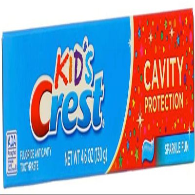 Crest Toothpaste for Kids, Cavity Protection Sparkle Fun 4.6 Ounces Each (Value Pack of 8)