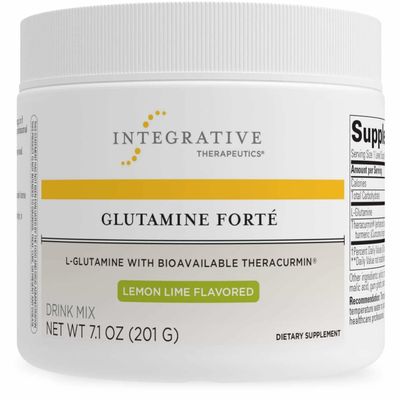 Integrative Therapeutics Glutamine Fort - Daily Health Supplement* - Gut Support Drink Mix* - Vegan, Gluten-Free & Dairy-Free - Lemon Lime Flavored - 7.1 oz (30 Servings)