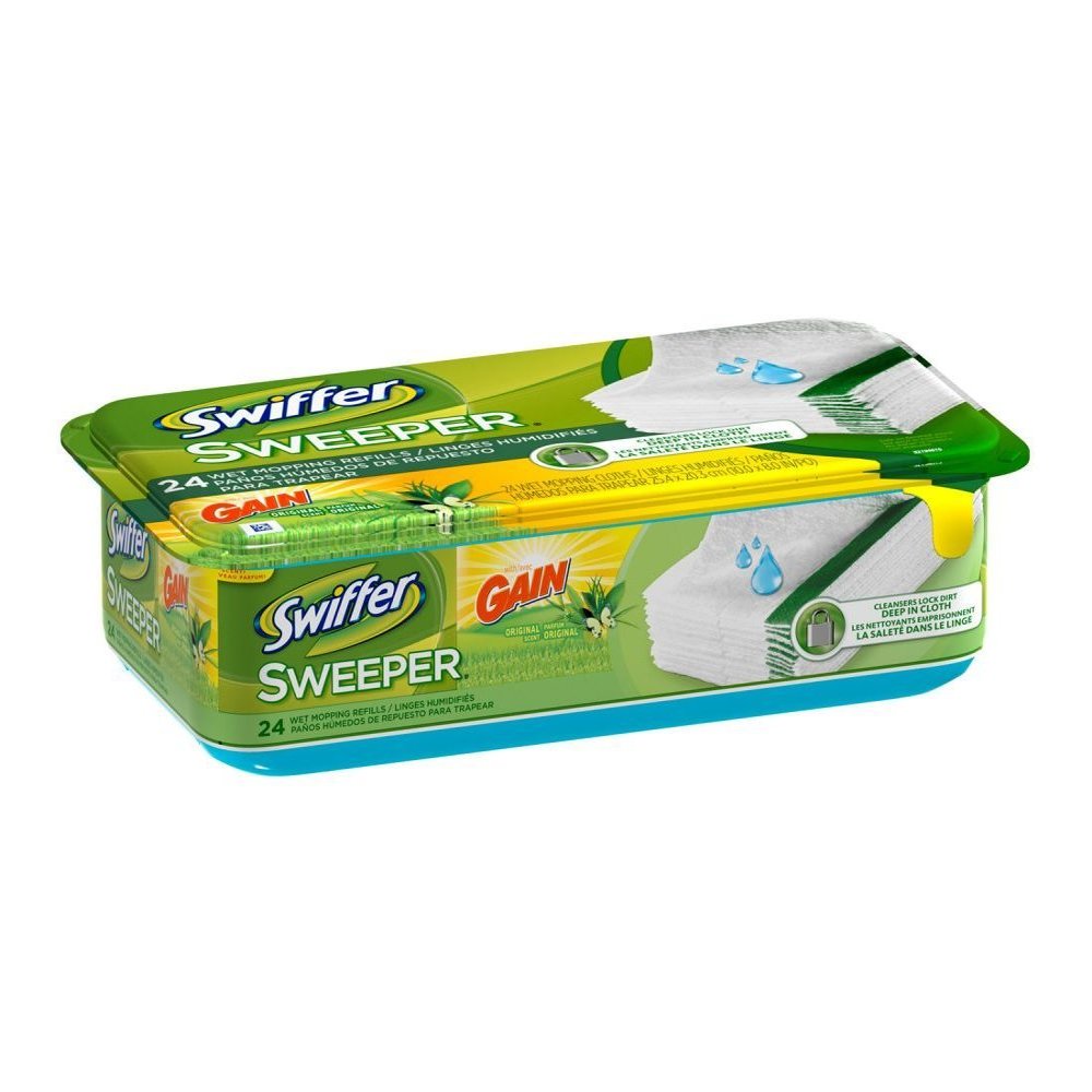 Swiffer Sweeper Wet Mopping Refills with Gain (Case of 6)