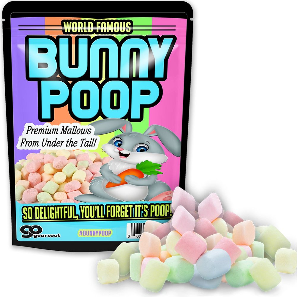 Bunny Poop Mallows Candy Gag Funny Easter Basket for Adults Stocking Stuffers Rabbit Poop Colorful Marshmallows for Teens Weird Pranks for Kids