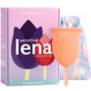 Lena Sensitive Menstrual Cup - Ultra-Soft Reusable Silicone Period Cup for Sensitive Anatomy, 12-Hour Comfort, Gentle & Leak-Free Protection - Coral, Small view 1