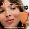 Lena Sensitive Menstrual Cup - Ultra-Soft Reusable Silicone Period Cup for Sensitive Anatomy, 12-Hour Comfort, Gentle & Leak-Free Protection - Coral, Small view 2