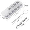 1100Pcs Eyeglasses Repair Kit, Tiny Sunglasses Screws, Glasses Screws and 5 Pairs Nose Pads with Micro Screwdriver Tweezer for Watch Clock Spectacle Eye Glass Repair view 4
