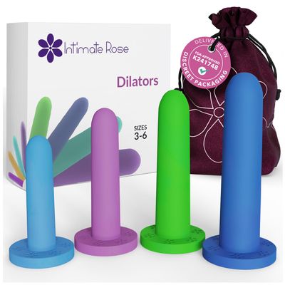 Medium Vaginal Dilators for Pelvic Floor Therapy & Vaginismus Pain Relief  FDA-Cleared Silicone Set with 100+ Tutorials, Support Group & Doctor Access