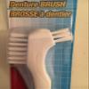 Green Denture Brush Lot of 2, Charcoal Infused Bristle, White, 2 Count view 2