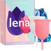 Lena Menstrual Cup Original  Reusable Silicone Period Cup for Heavy Flow, 12-Hour Leak-Free Protection, Soft & Comfortable, Beginner-Friendly Design - 2-Pack - Small Original & Small Sensitive view 1