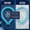 CoolTimeUSA Neck Cooling Tube | Wearable Cooling Neck Wraps for Summer Heat I Hands Free Cold Pack | Reusable Cooler (Blue) view 3
