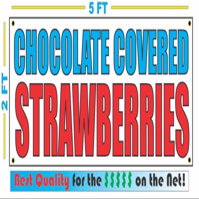Chocolate Covered Strawberries 2x5 Banner Sign